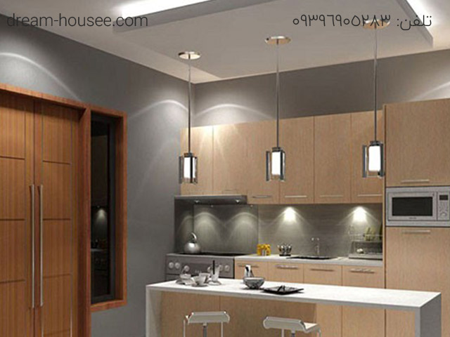مدل های جدید نورپردازی سقف knuaf در آشپزخانه3